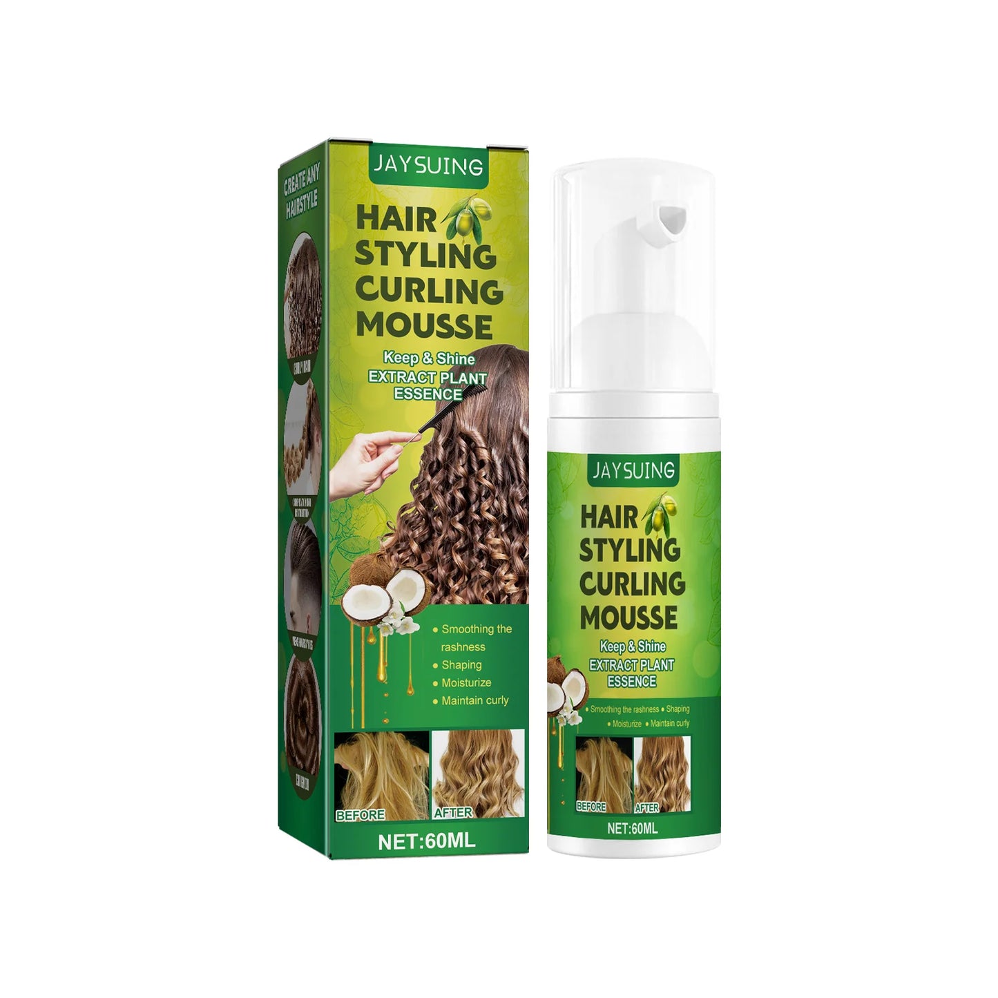 Fluffy Curly Hair Styling Mousse Hydrating Moisturizing
