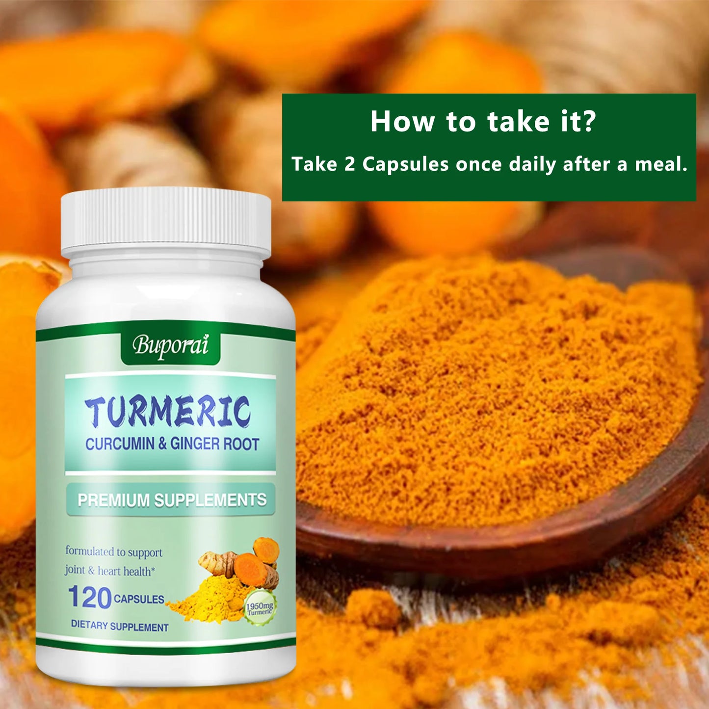 Turmeric Curcumin + Ginger Root - with Curcumin.