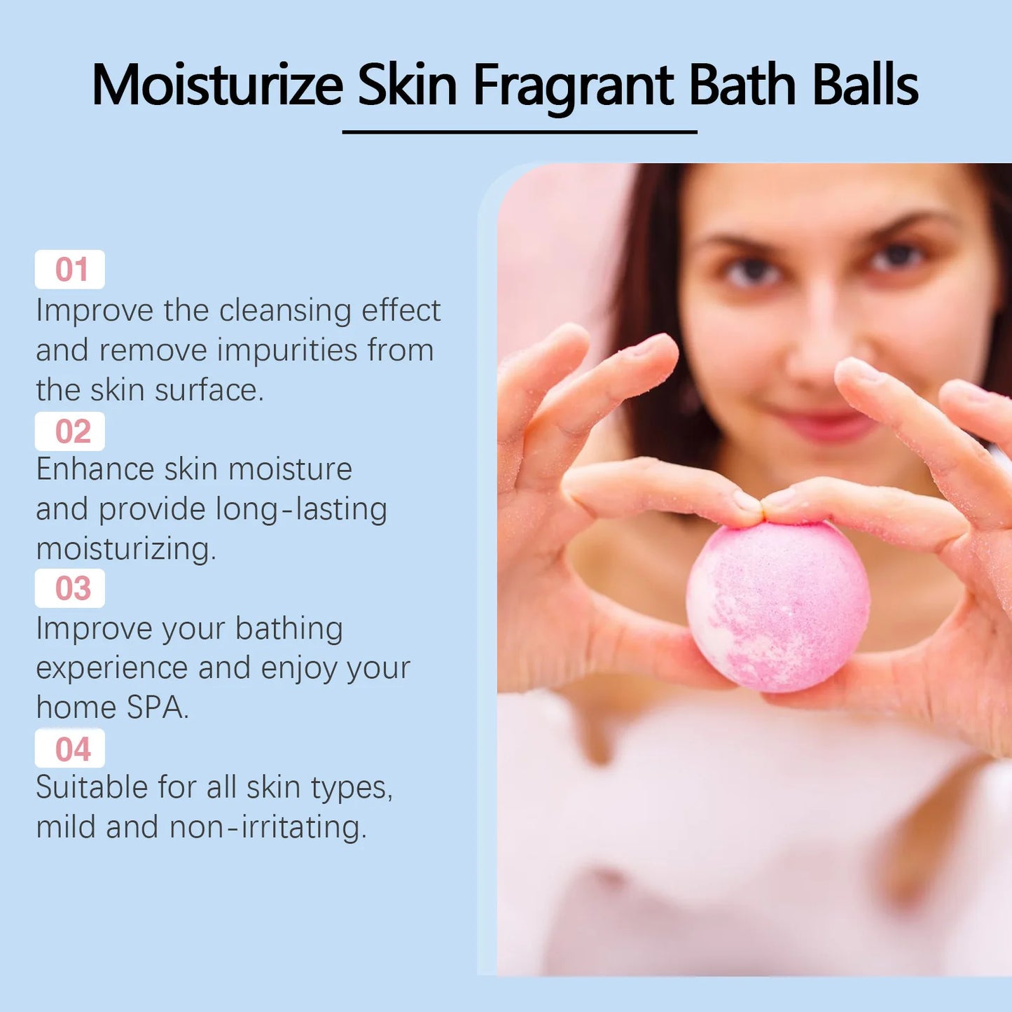 Jaysuing 30gx6pcs Bubble Bath Bombs Aroma Exfoliating Relief Relaxing Aromatherapy Body Wash Cleansing Floral Scent Bombs Shower