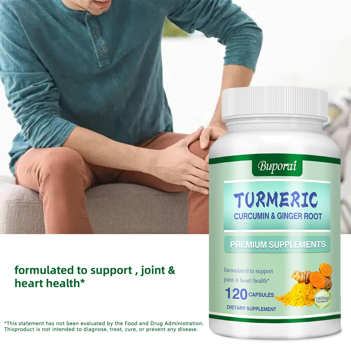 Turmeric Curcumin + Ginger Root - with Curcumin.