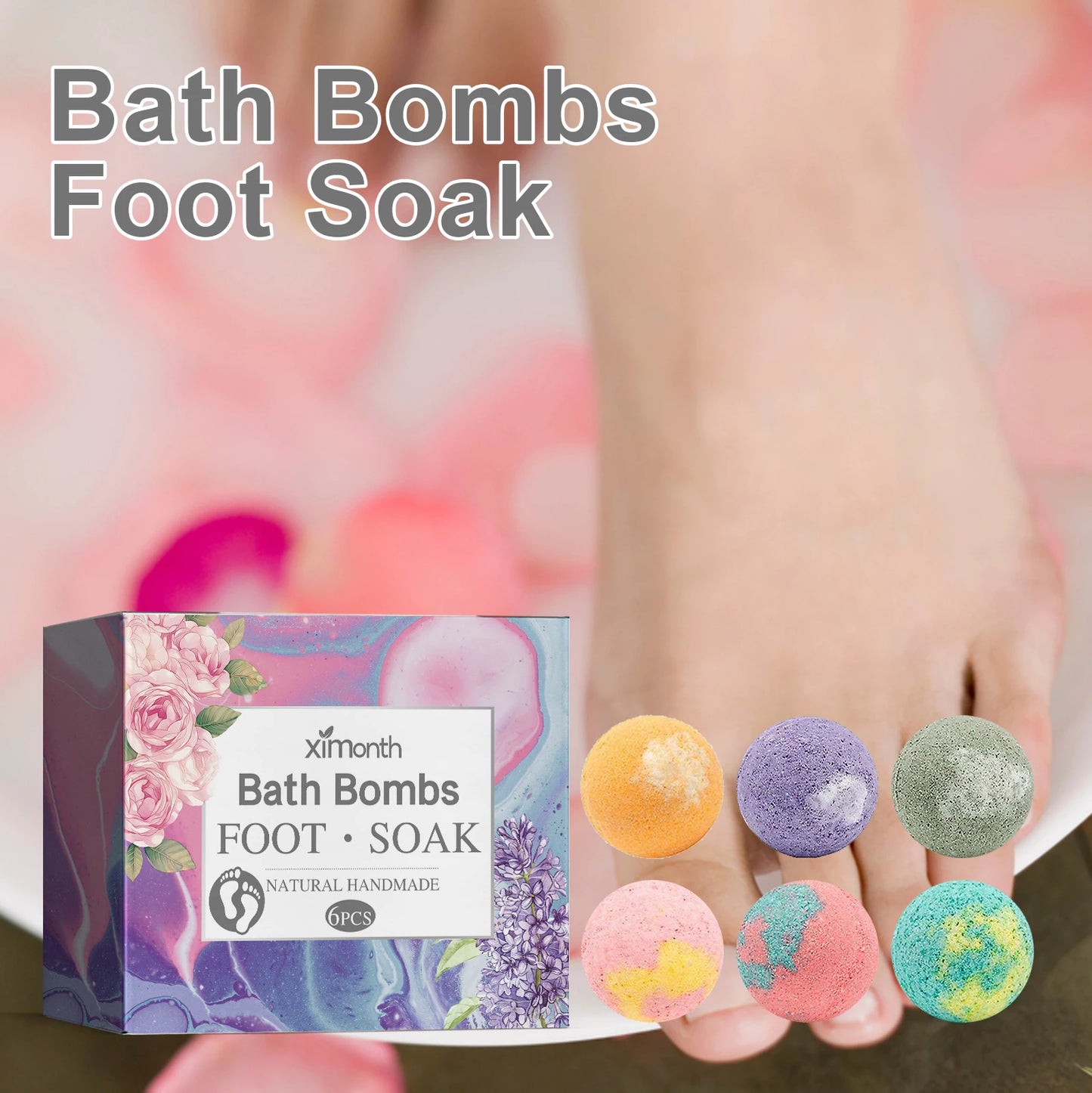 Fragrance Foot Soak Bath Bombs Stress Relief Exfoliating Feet Repair