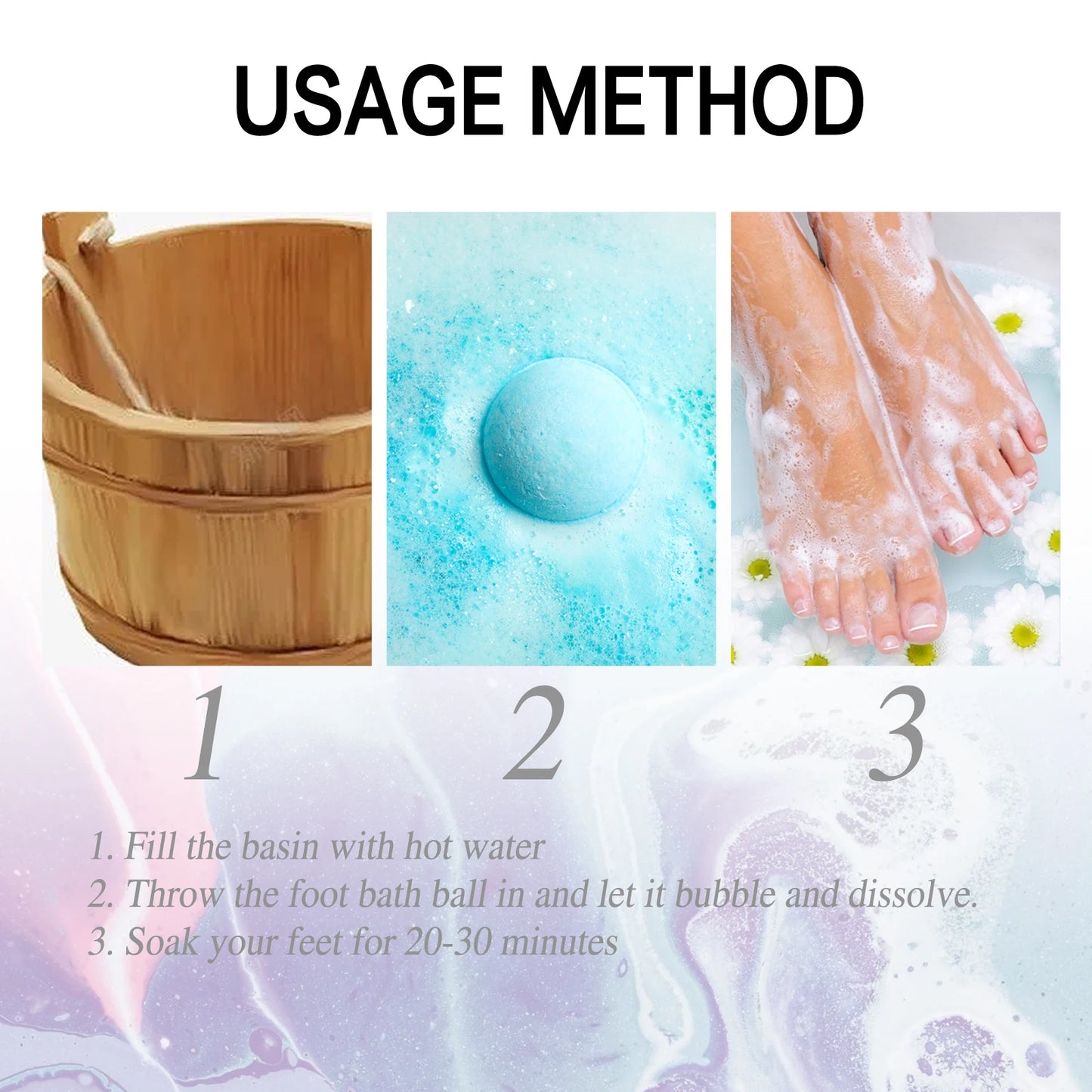 Fragrance Foot Soak Bath Bombs Stress Relief Exfoliating Feet Repair