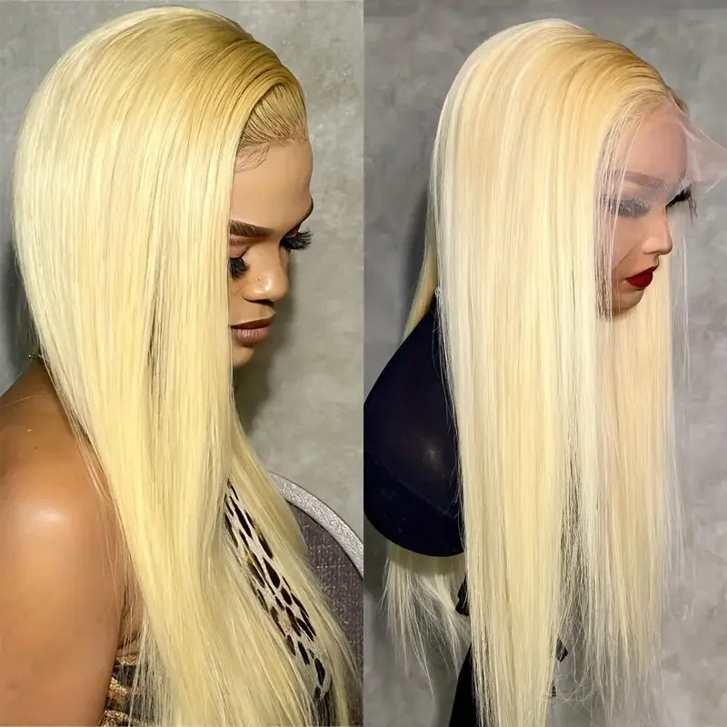 Density Straight Blonde, Lace Frontal Wig.