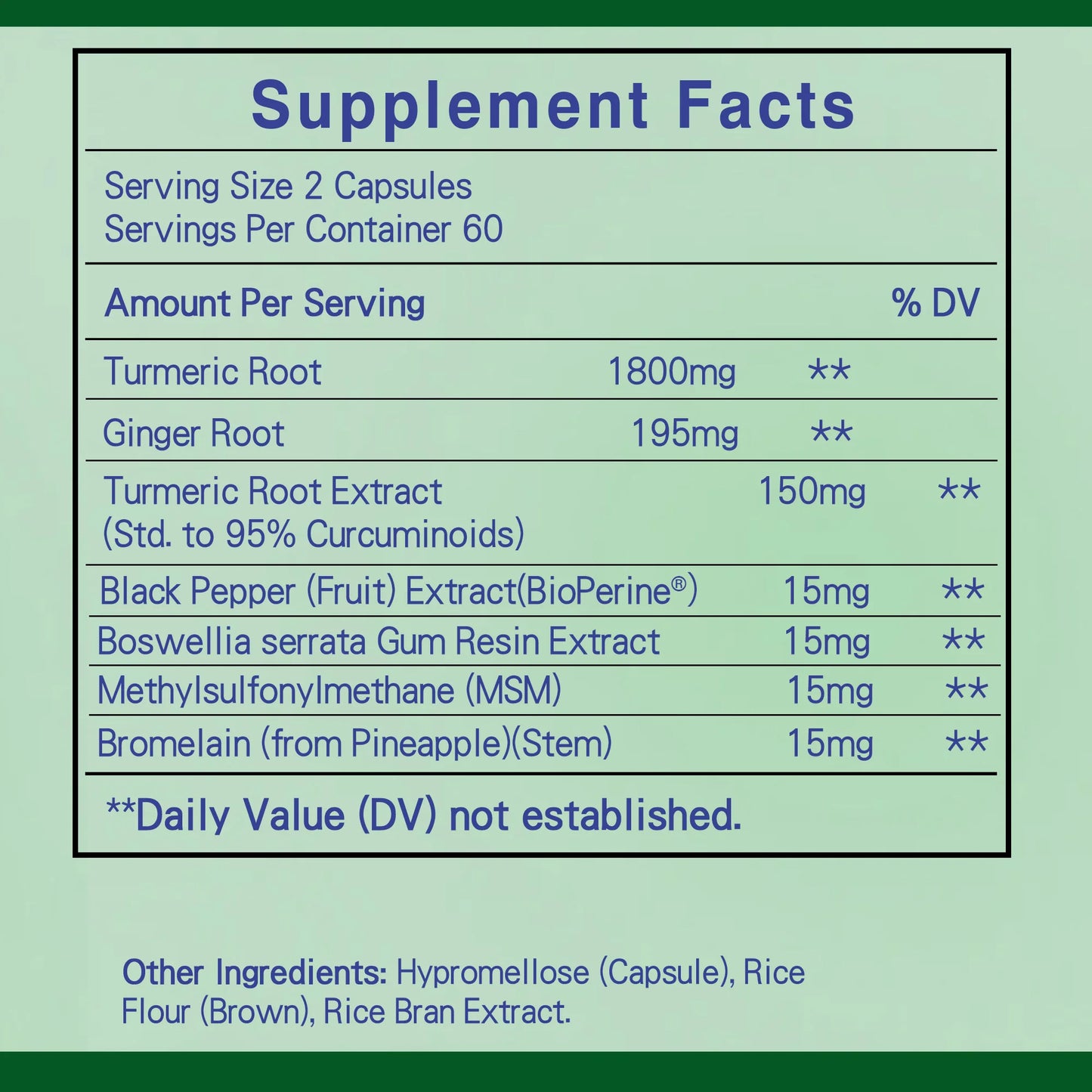 Turmeric Curcumin + Ginger Root - with Curcumin.