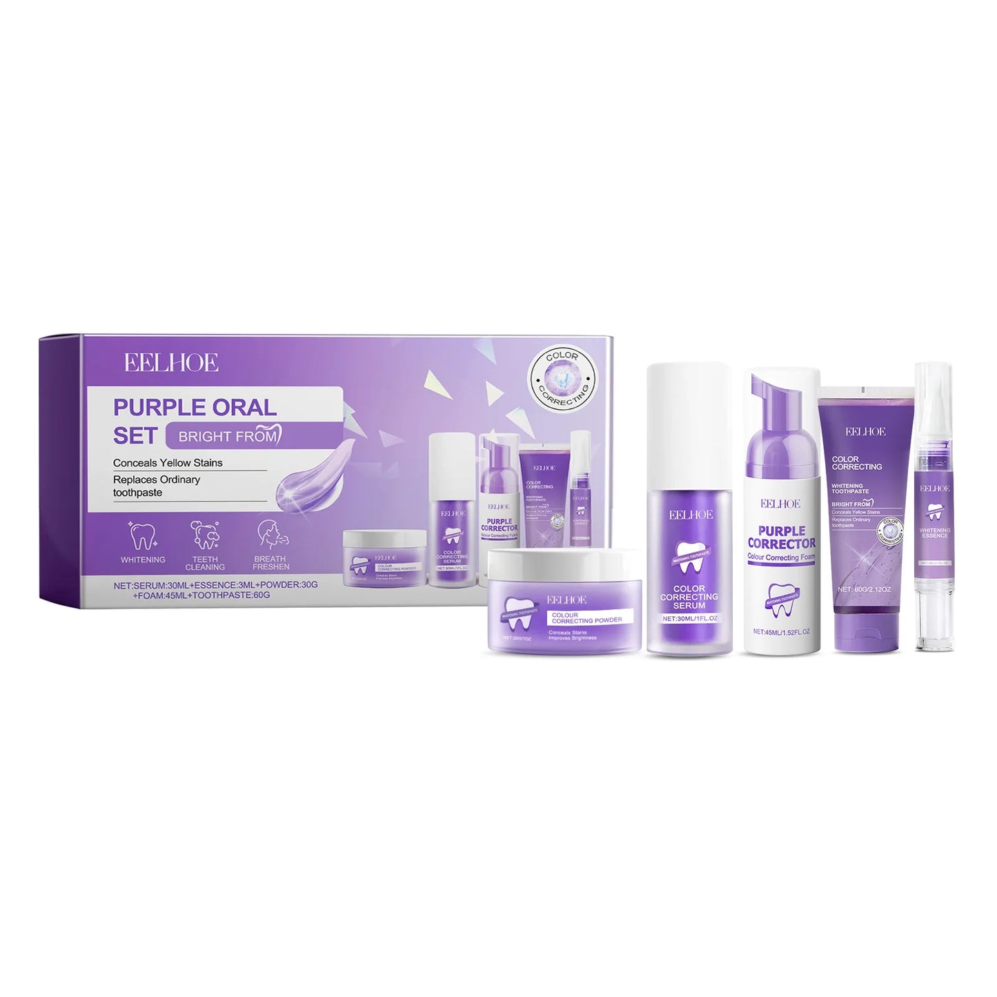Purple Teeth Cleaning Care Set