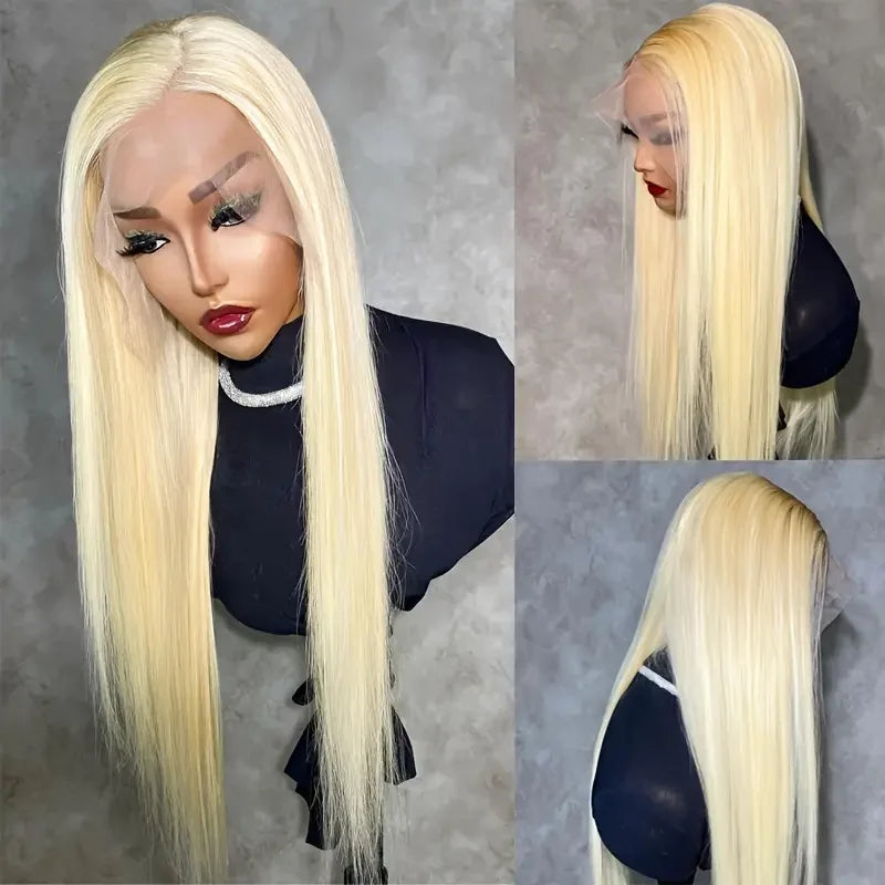 Density Straight Blonde, Lace Frontal Wig.