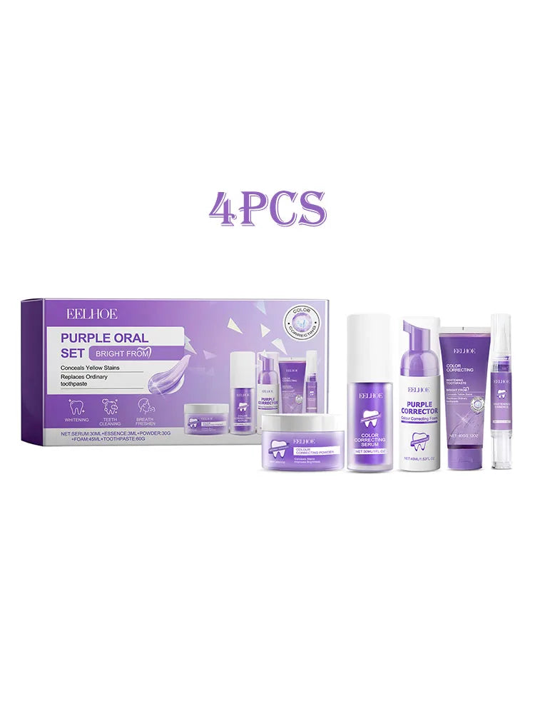 Purple Teeth Cleaning Care Set