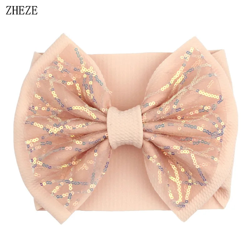 Big Double Layer Hair Bow Headband For Baby Girls