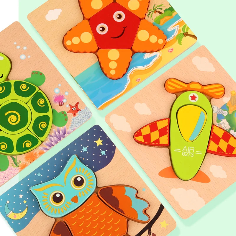 High Quality 3D Wooden Puzzle Early Learning