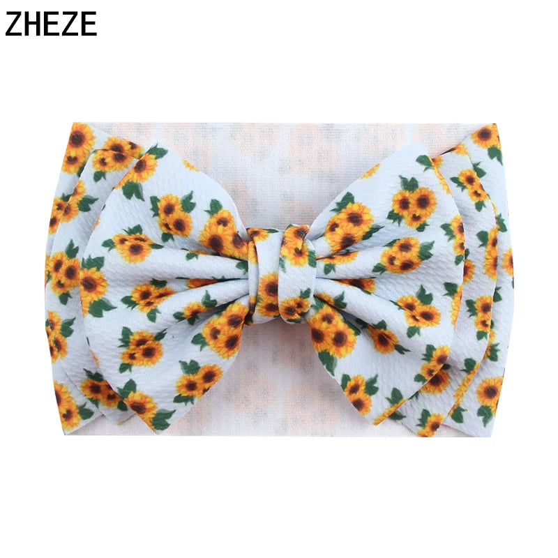 Big Double Layer Hair Bow Headband For Baby Girls