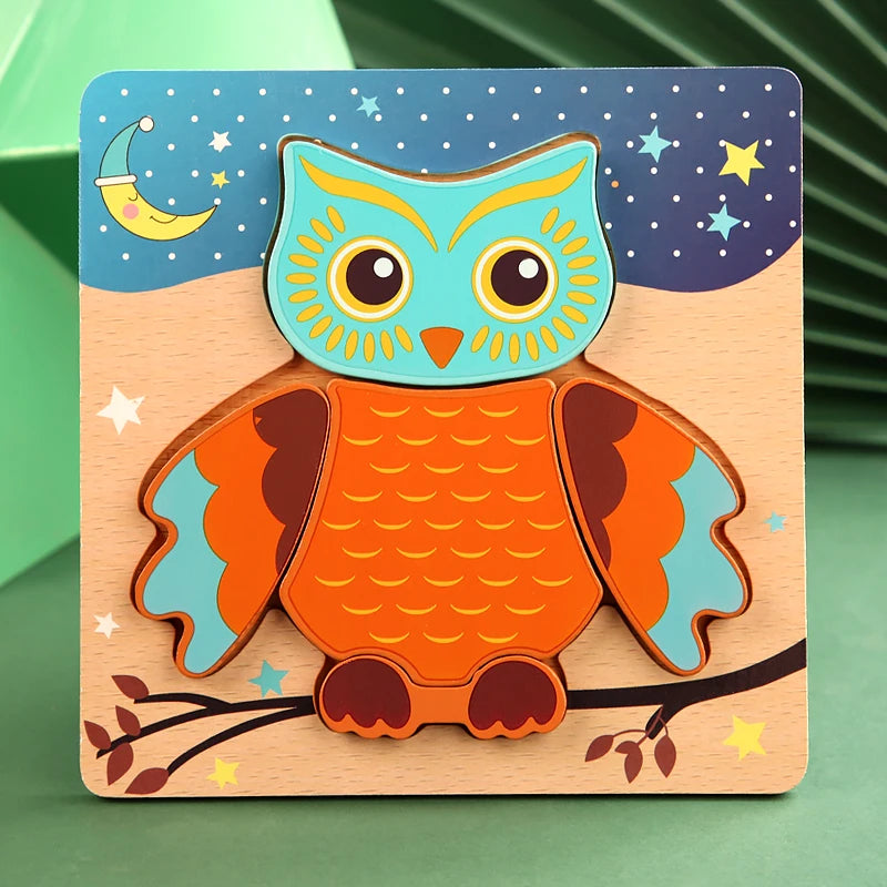 High Quality 3D Wooden Puzzle Early Learning