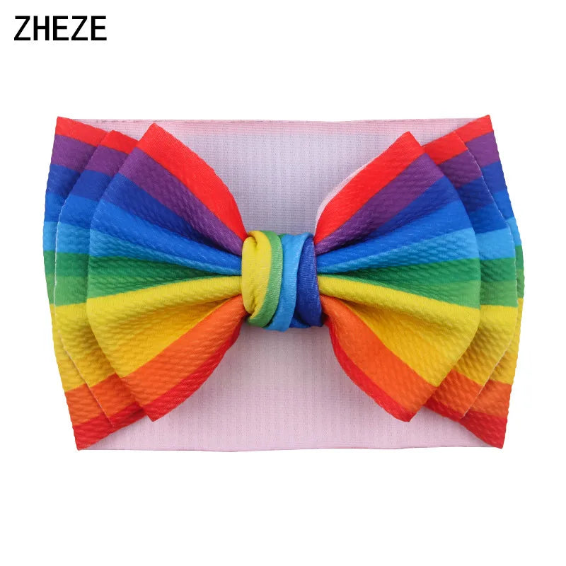Big Double Layer Hair Bow Headband For Baby Girls