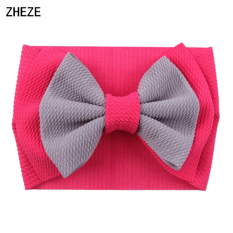 Big Double Layer Hair Bow Headband For Baby Girls