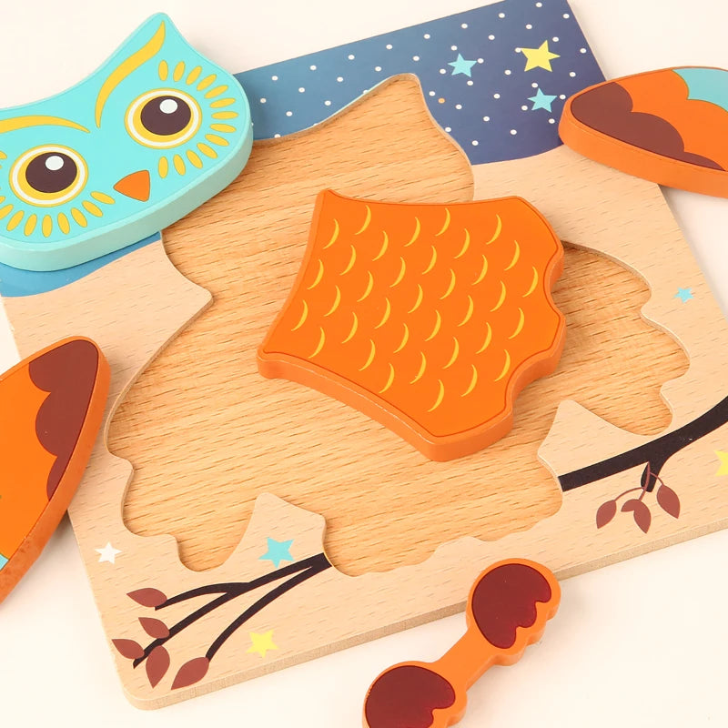 High Quality 3D Wooden Puzzle Early Learning