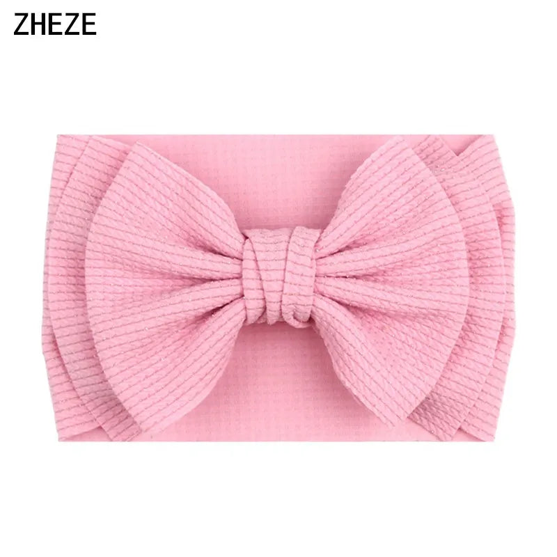 Big Double Layer Hair Bow Headband For Baby Girls