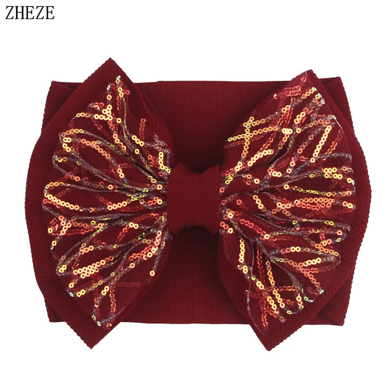 Big Double Layer Hair Bow Headband For Baby Girls