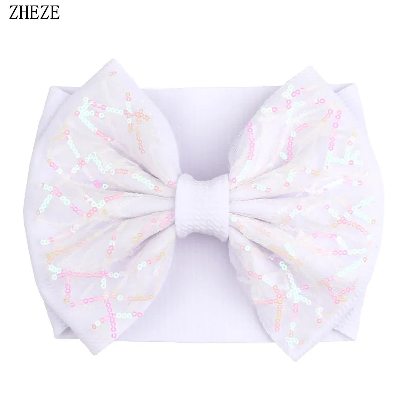 Big Double Layer Hair Bow Headband For Baby Girls