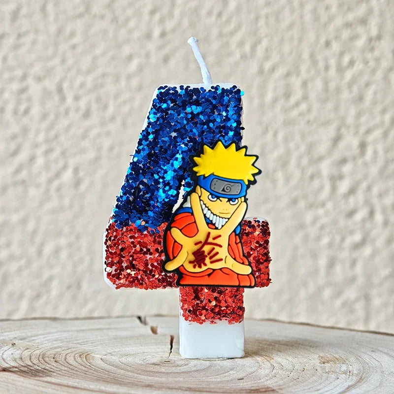 Naruto Candles Anime Theme Cake Decoration.