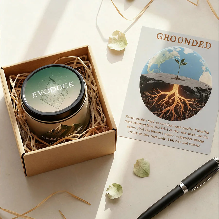 Scented Candle, with Crystals.