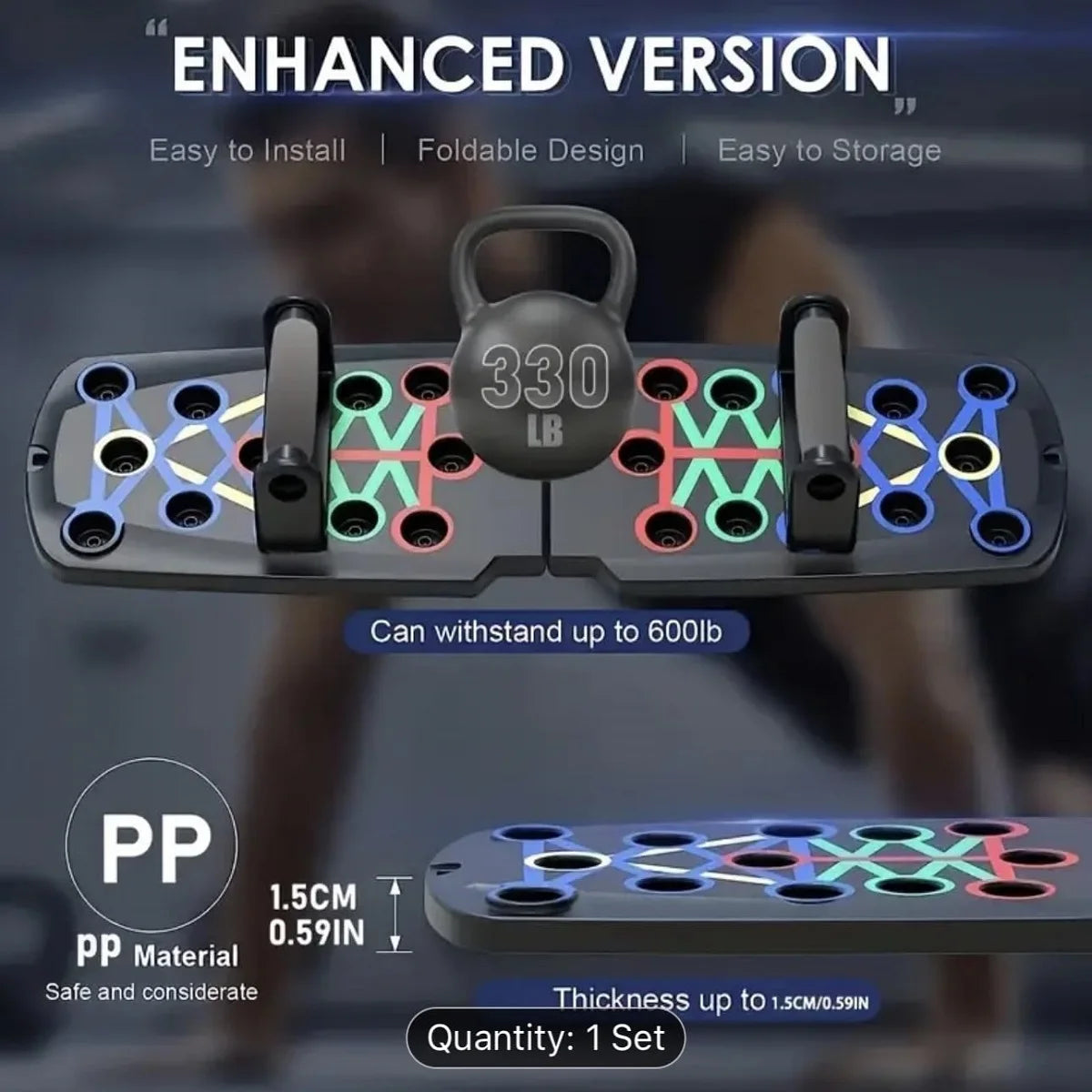 Solid Push Up Home Workout Equipment Board.