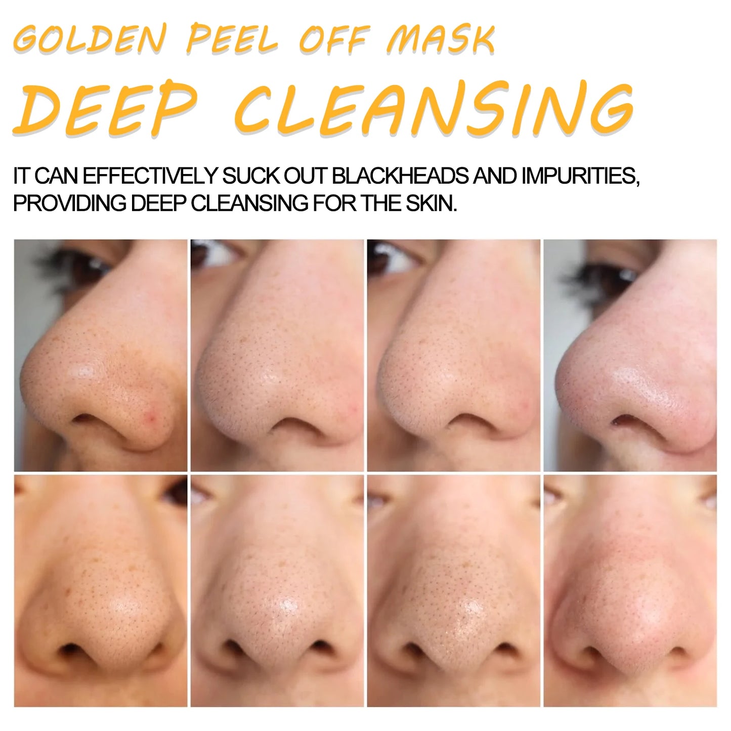24K Gold Foil Peel-Off Facial Mask Moisturizing Brighten Skin