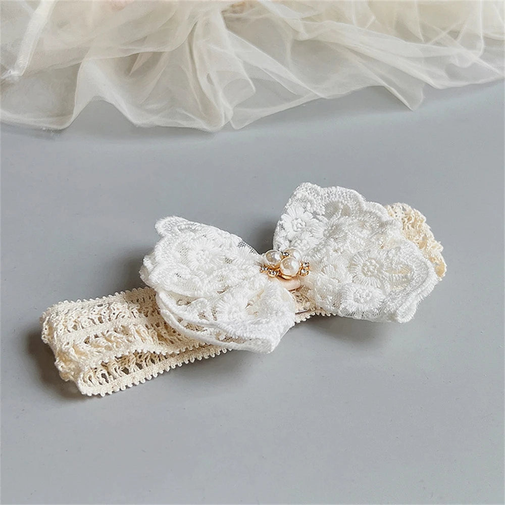 White Lace Baby Headband Newborn Hair Accessories