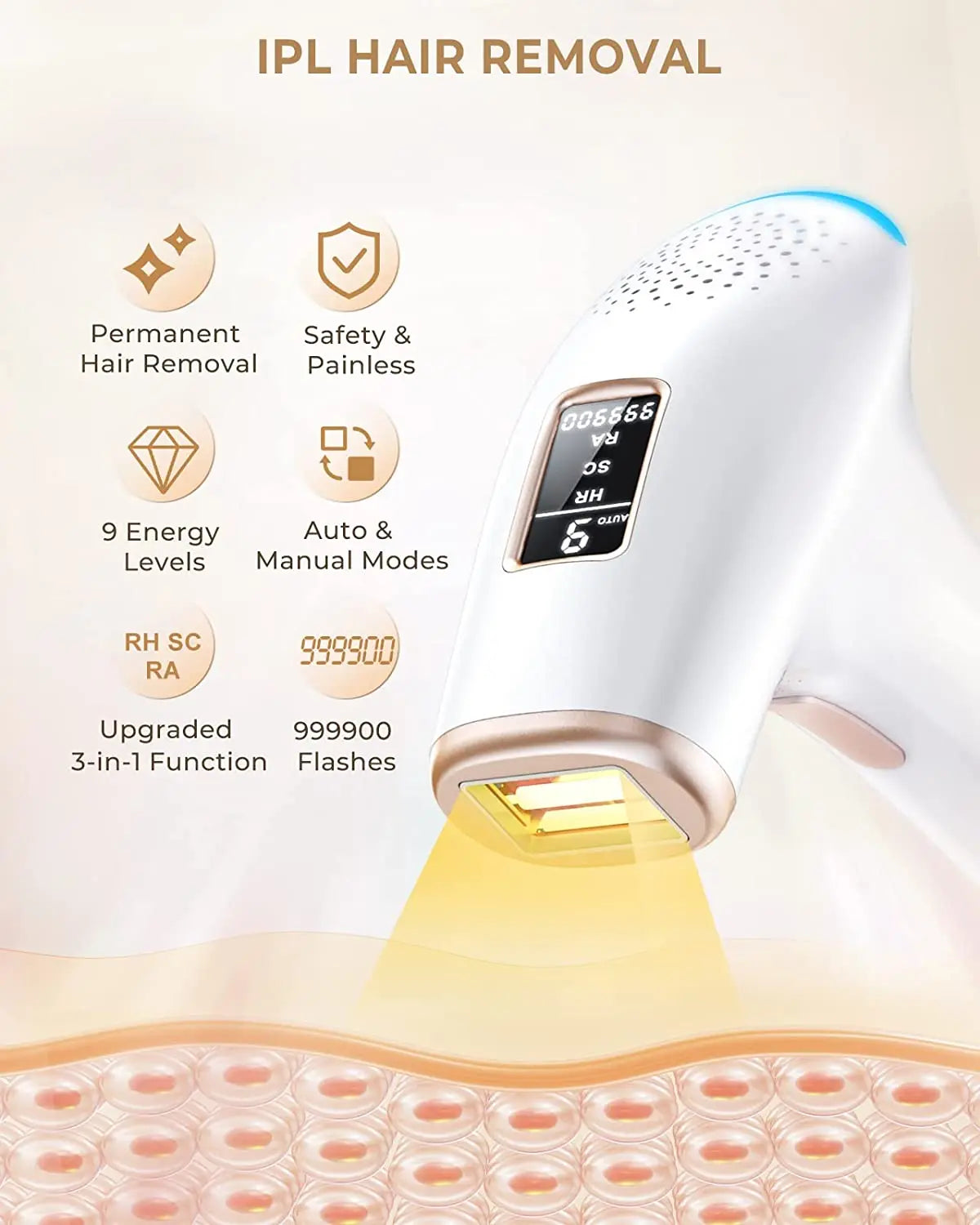 Laser Hair Removal Device for Whole Body Use