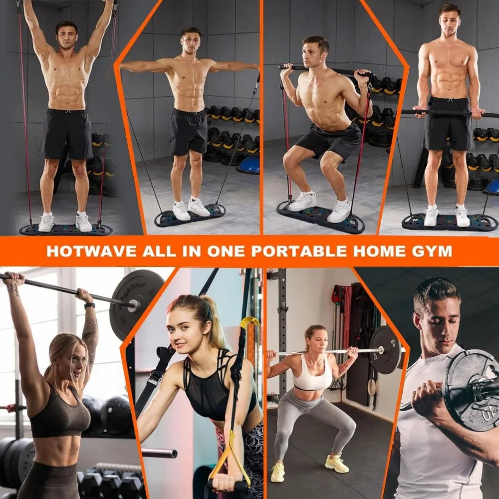 Portable Exercise Equipment with 16 Gym Accessories.