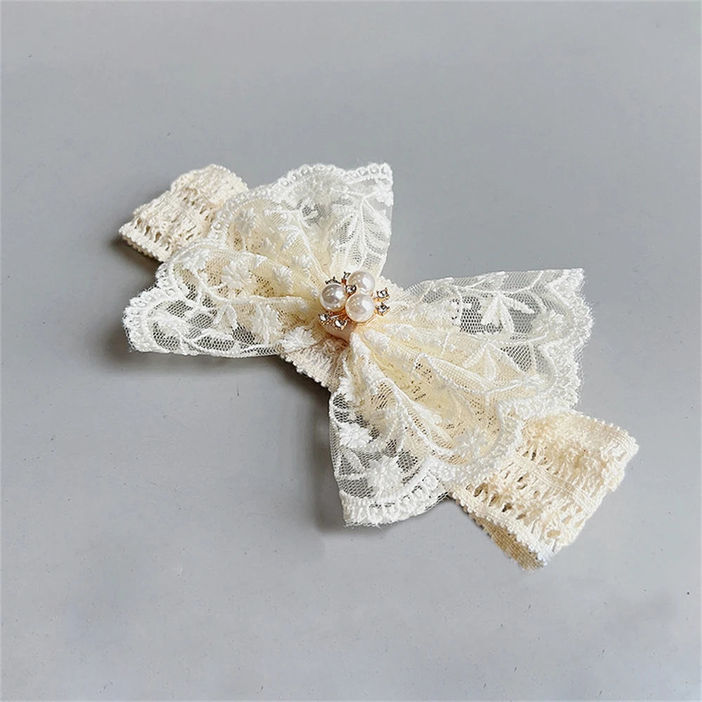 White Lace Baby Headband Newborn Hair Accessories