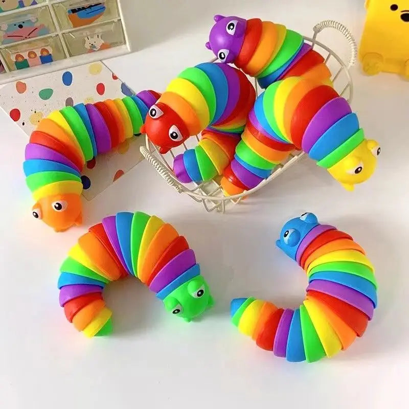 3D Slug Fidget Toy Colorful Slug Snail Toy