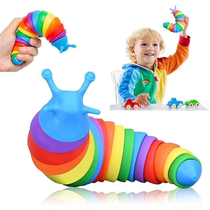 3D Slug Fidget Toy Colorful Slug Snail Toy