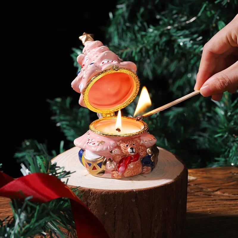 Christmas tree aromatherapy candle gift.