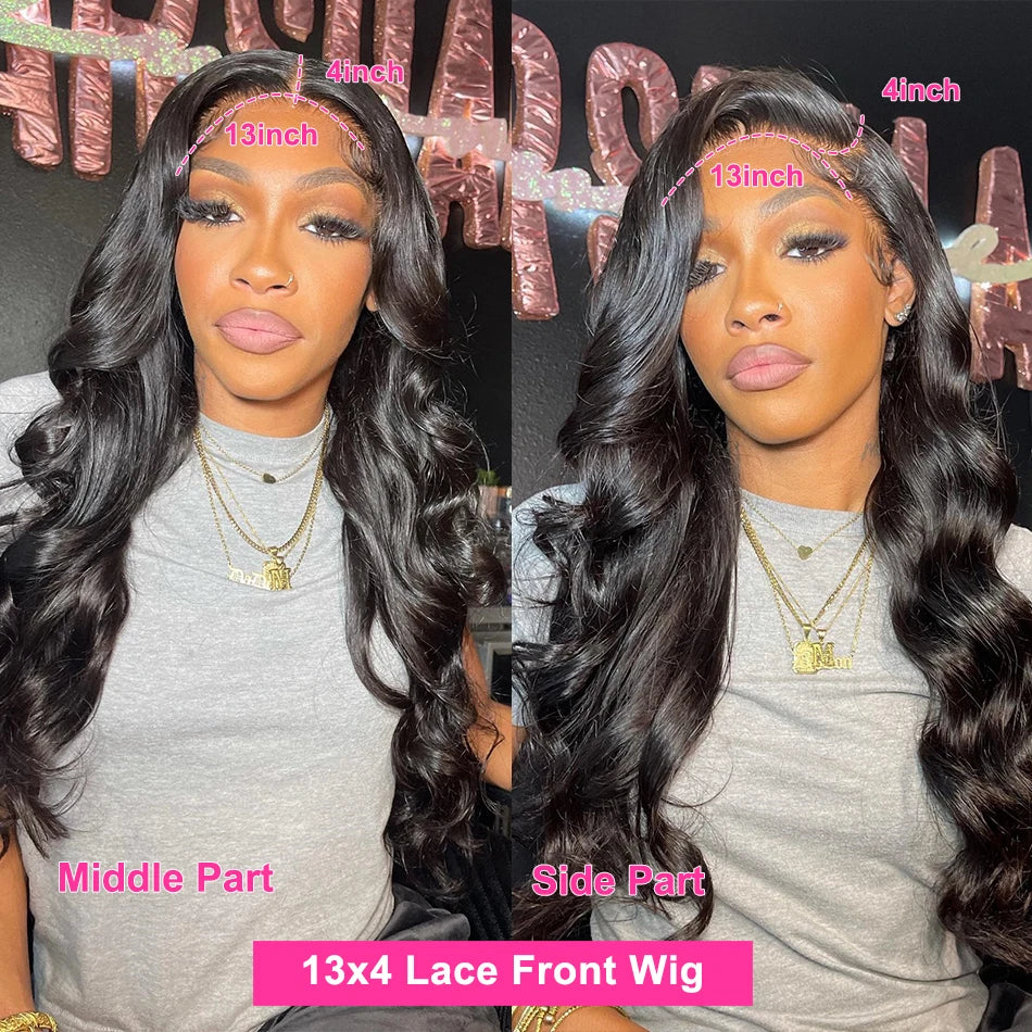 HD Body Wave Lace Front Wig Pre Plucked Loose Wave Lace Frontal Wig 100% Human Hair Wigs For Black Women