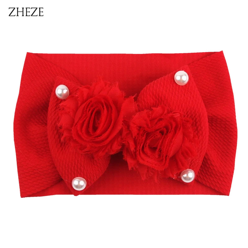 Big Double Layer Hair Bow Headband For Baby Girls