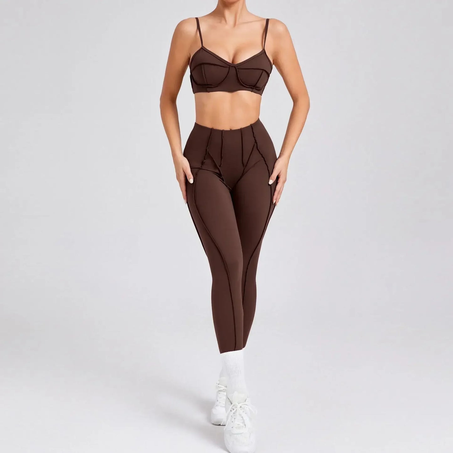 Seamless Yoga Sets High Waist Hip-lifting Leggings Sets for Women