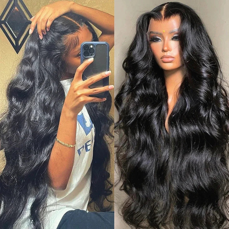 HD Body Wave Lace Front Wig Pre Plucked Loose Wave Lace Frontal Wig 100% Human Hair Wigs For Black Women