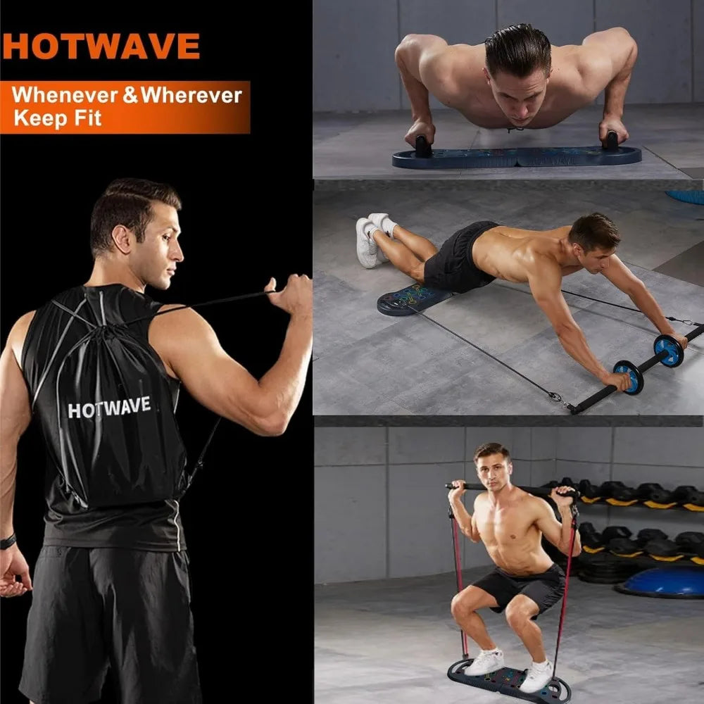 Portable Exercise Equipment with 16 Gym Accessories.