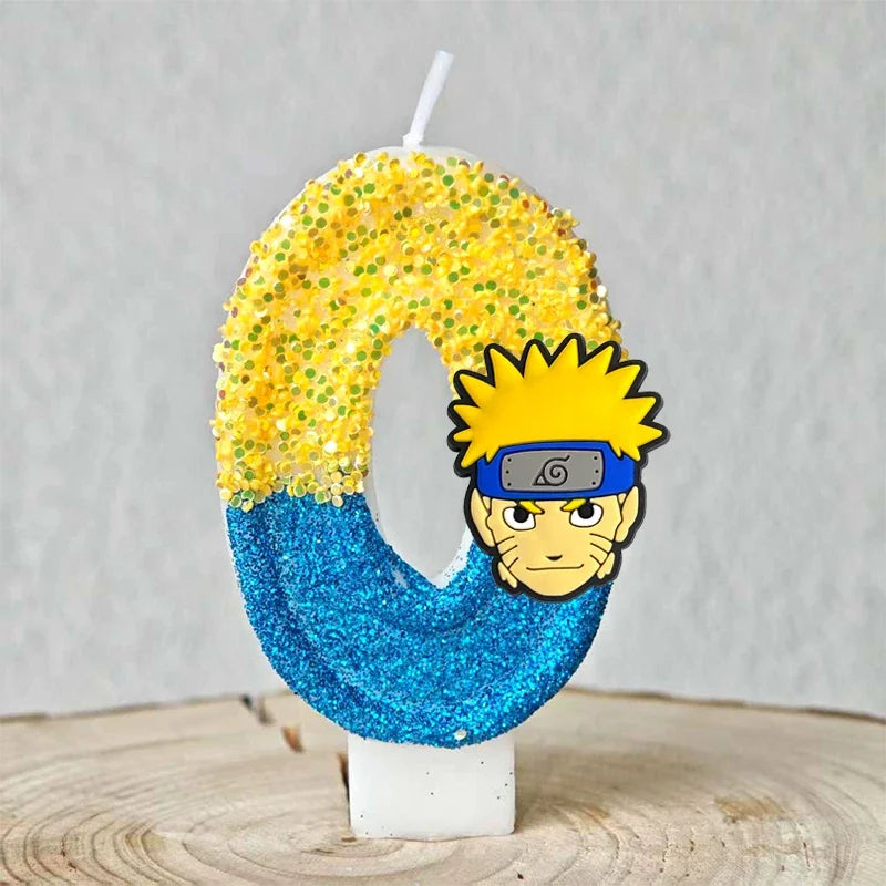 Naruto Candles Anime Theme Cake Decoration.