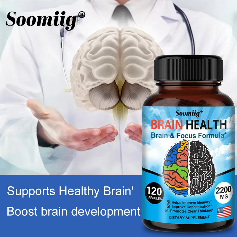 Brain Booster with Vitamin B6, B12 supplement to support memory,