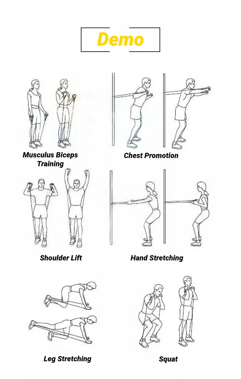 Multi-level workout resistance bands for men and woman