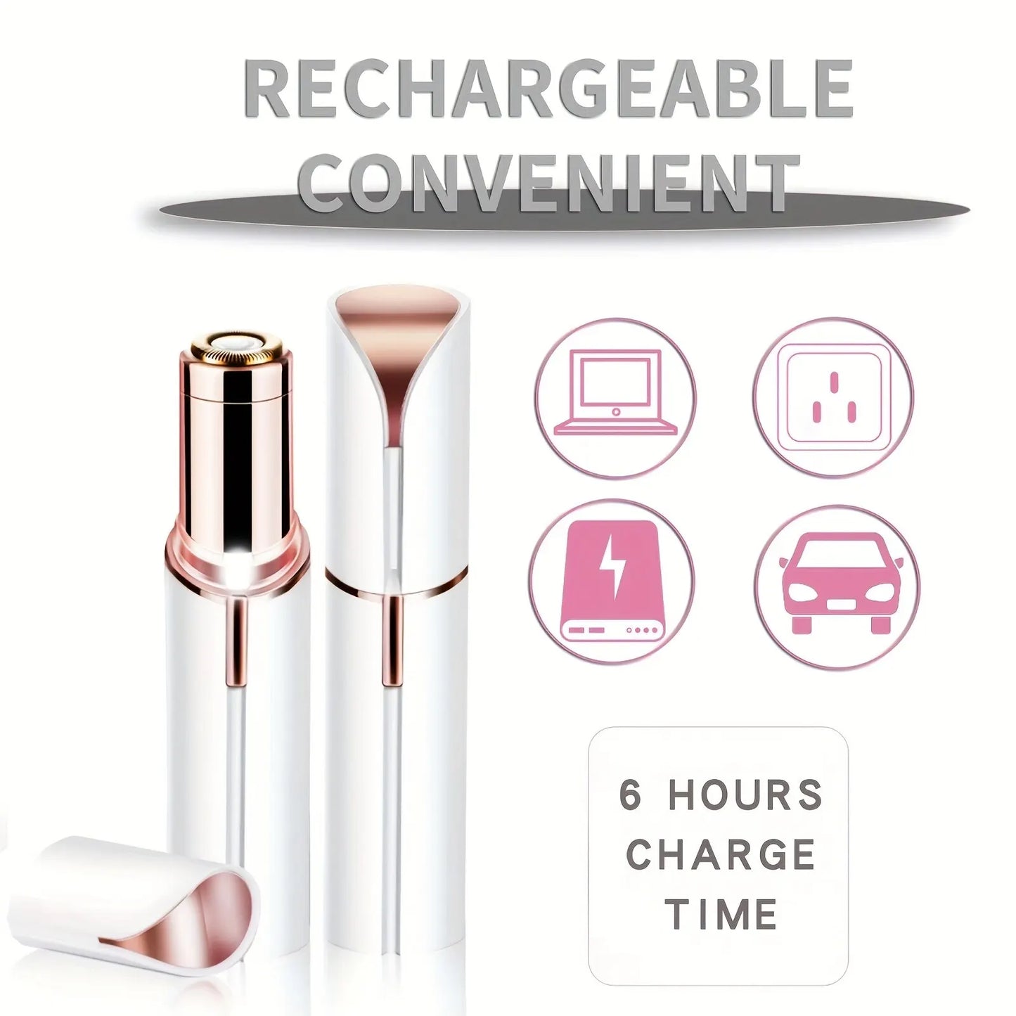 Portable Lipstick Shaped Electric Hair Remover.