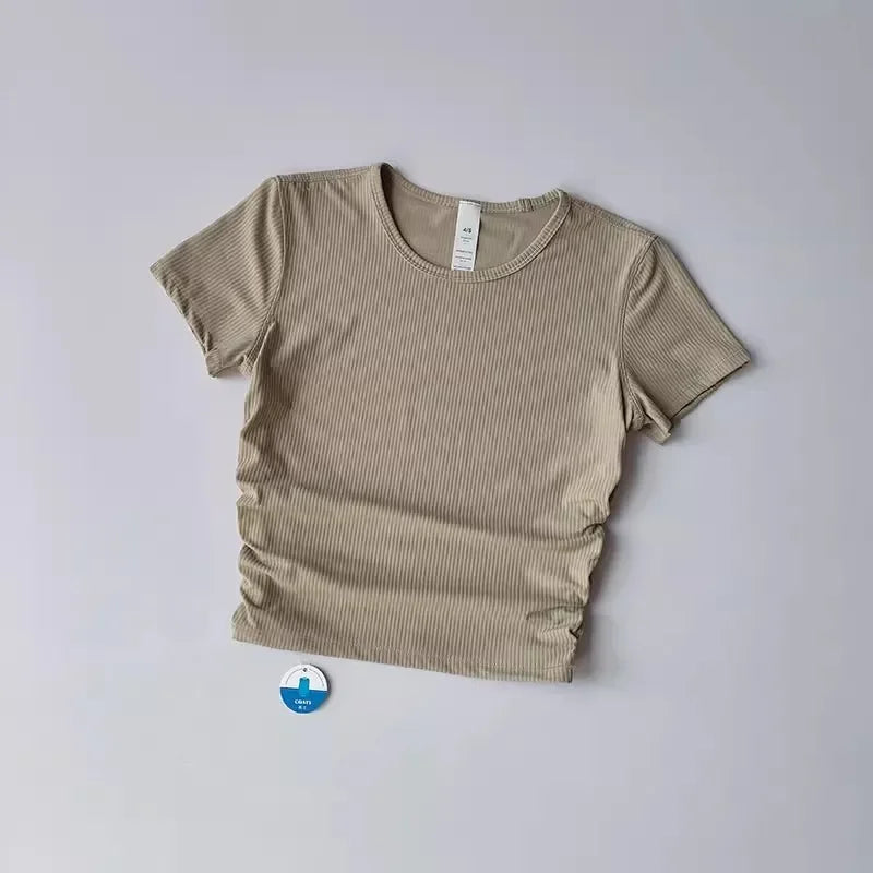 Women Seamless Yoga T-Shirt.
