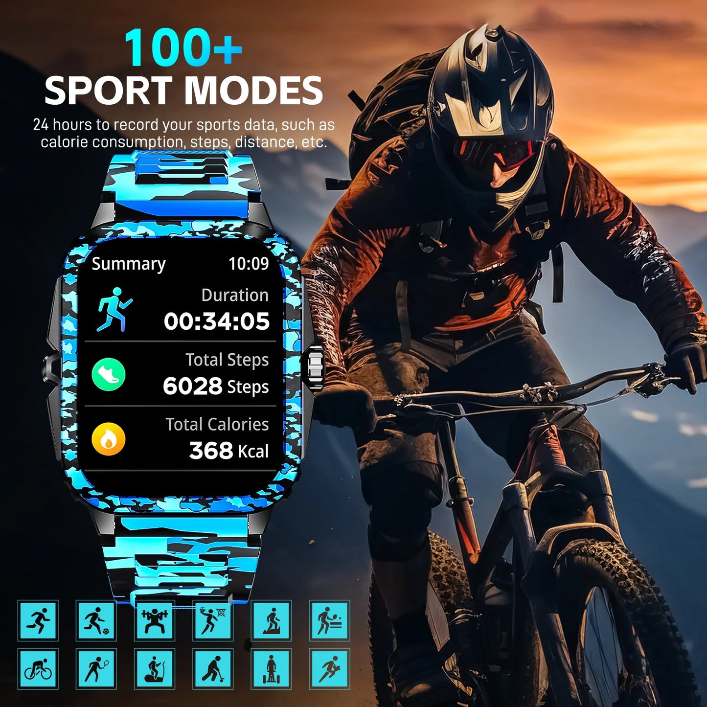 Men Smart Watch Waterproof Fitness Tracker
