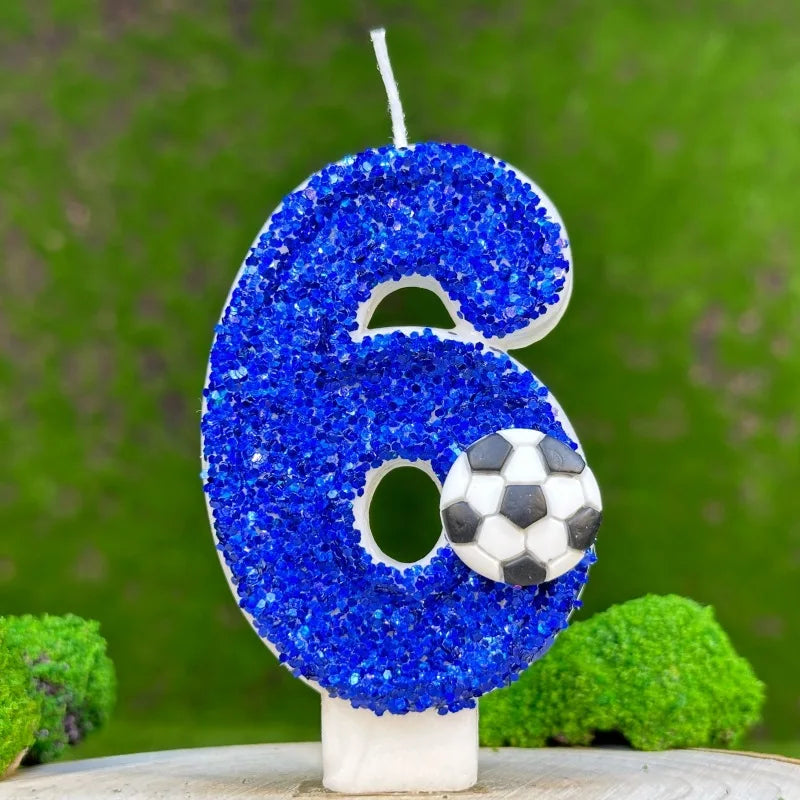 Football digital birthday candles.