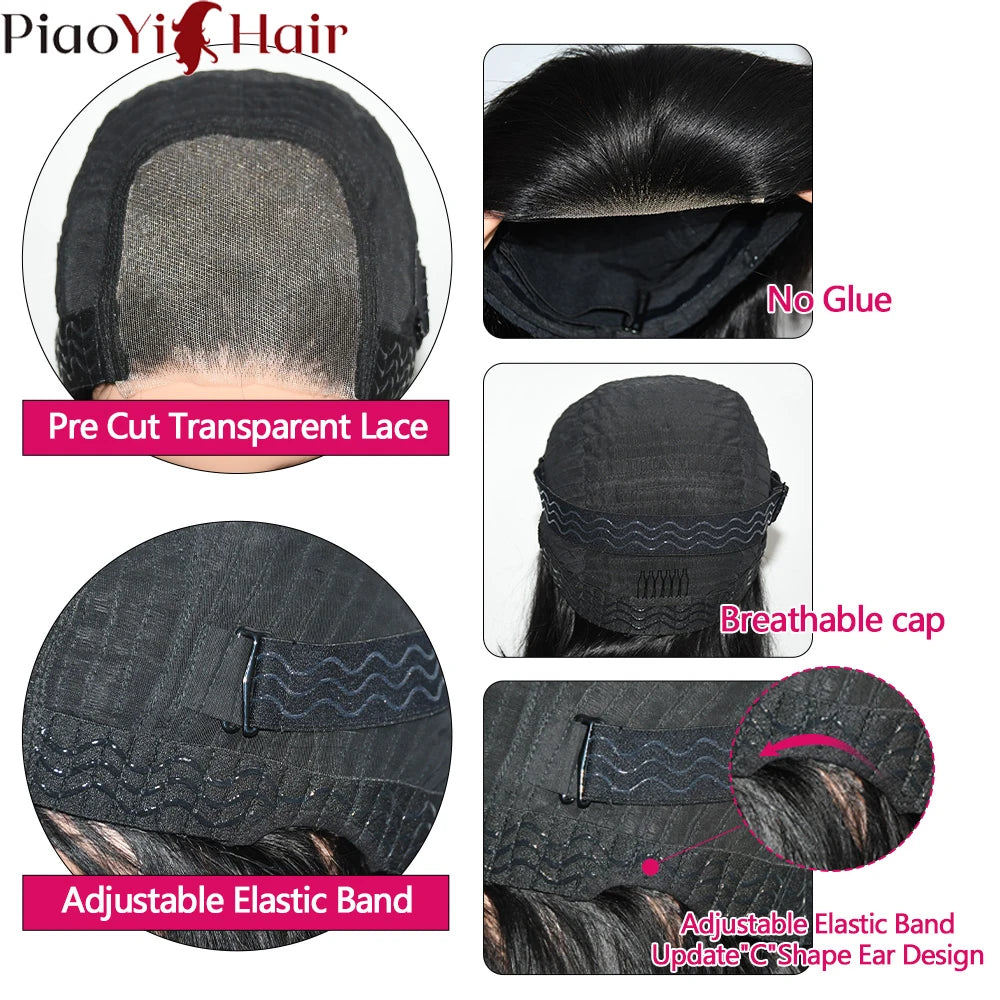 Glue less Wig Human Hair Water Wave Bob Wig.