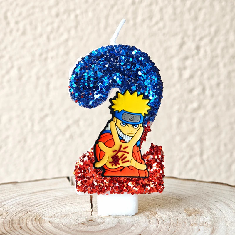 Naruto Candles Anime Theme Cake Decoration.