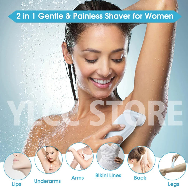 Electric Razors for Women 2 In 1 Bikini Trimmer.
