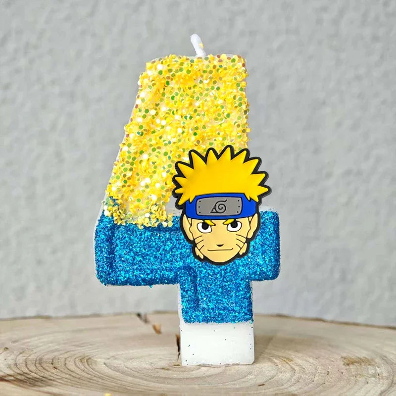 Naruto Candles Anime Theme Cake Decoration.