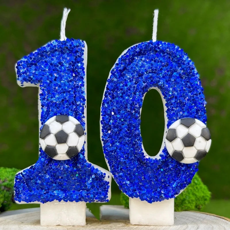 Football digital birthday candles.