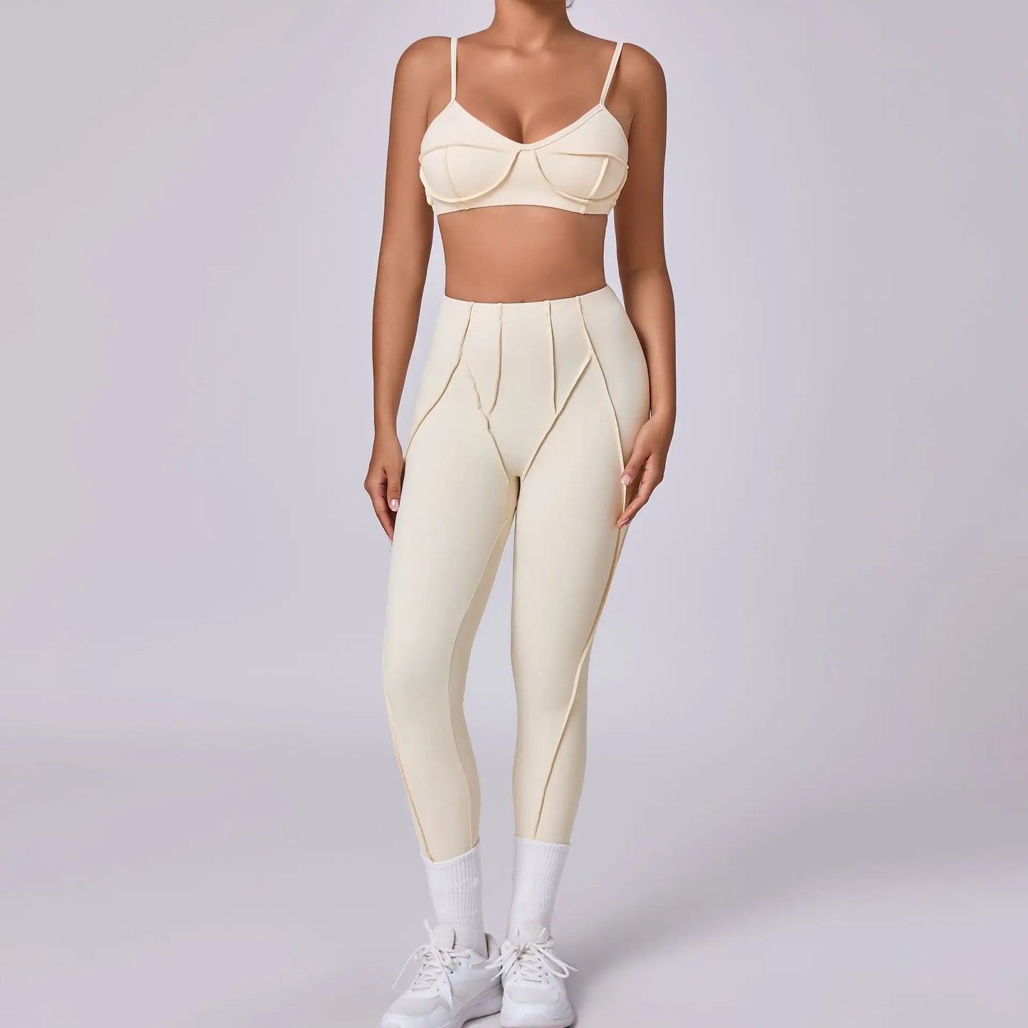 Seamless Yoga Sets High Waist Hip-lifting Leggings Sets for Women